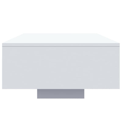 Sohvapöytä LED-valoilla valkoinen 85x55x31 cm