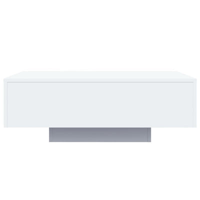 Sohvapöytä LED-valoilla valkoinen 85x55x31 cm