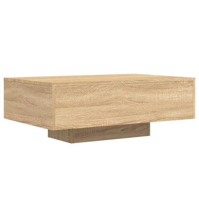 Sohvapöytä LED-valoilla Sonoma-tammi 85x55x31 cm