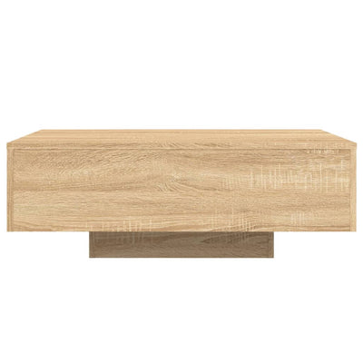 Sohvapöytä LED-valoilla Sonoma-tammi 85x55x31 cm