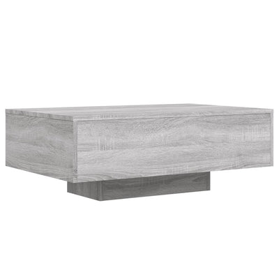 Sohvapöytä LED-valoilla harmaa Sonoma 85x55x31 cm