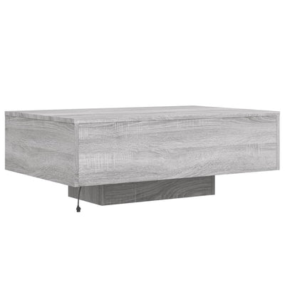 Sohvapöytä LED-valoilla harmaa Sonoma 85x55x31 cm
