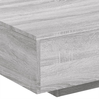 Sohvapöytä LED-valoilla harmaa Sonoma 85x55x31 cm