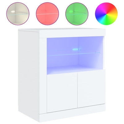 Senkki LED-valoilla valkoinen 60,5x37x67 cm