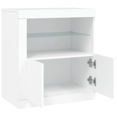 Senkki LED-valoilla valkoinen 60,5x37x67 cm