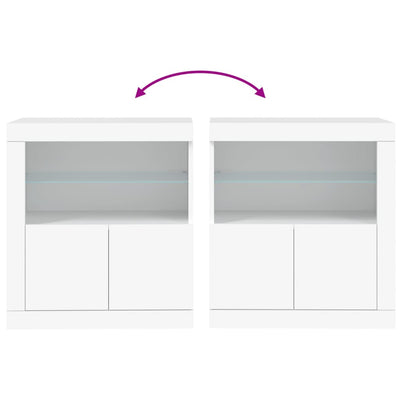 Senkki LED-valoilla valkoinen 60,5x37x67 cm