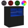 Senkki LED-valoilla musta 60,5x37x67 cm