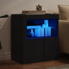 Senkki LED-valoilla musta 60,5x37x67 cm