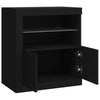 Senkki LED-valoilla musta 60,5x37x67 cm