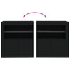 Senkki LED-valoilla musta 60,5x37x67 cm