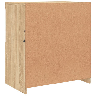 Senkki LED-valoilla Sonoma-tammi 60,5x37x67 cm