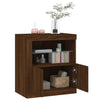 Senkki LED-valoilla ruskea tammi 60,5x37x67 cm