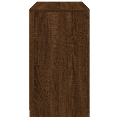Senkki LED-valoilla ruskea tammi 60,5x37x67 cm