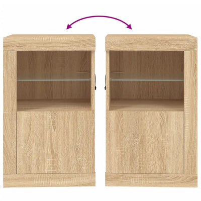 Sivukaapit led-valoilla Shelvie (2 kpl sonoma-tammi puinen)