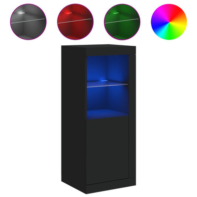 Senkki LED-valoilla musta 41x37x100 cm