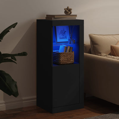 Senkki LED-valoilla musta 41x37x100 cm