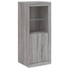 Senkki LED-valoilla harmaa Sonoma 41x37x100 cm