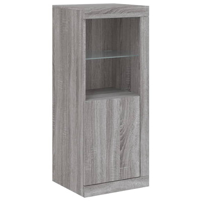 Senkki LED-valoilla harmaa Sonoma 41x37x100 cm