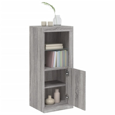 Senkki LED-valoilla harmaa Sonoma 41x37x100 cm