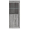 Senkki LED-valoilla harmaa Sonoma 41x37x100 cm