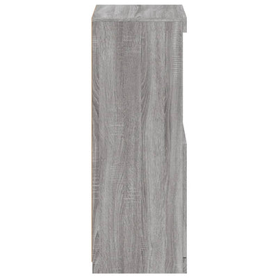 Senkki LED-valoilla harmaa Sonoma 41x37x100 cm