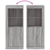 Senkki LED-valoilla harmaa Sonoma 41x37x100 cm