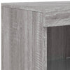 Senkki LED-valoilla harmaa Sonoma 41x37x100 cm