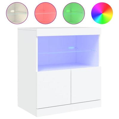 Senkki LED-valoilla valkoinen 60x37x67 cm