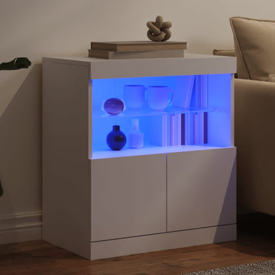 Senkki LED-valoilla valkoinen 60x37x67 cm