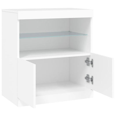 Senkki LED-valoilla valkoinen 60x37x67 cm