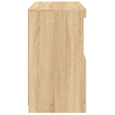 Senkki LED-valoilla Sonoma-tammi 60x37x67 cm