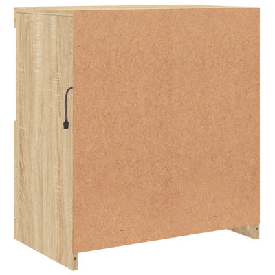 Senkki LED-valoilla Sonoma-tammi 60x37x67 cm