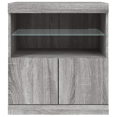 Senkki LED-valoilla harmaa Sonoma 60x37x67 cm