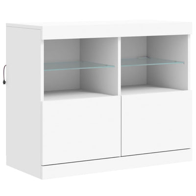 Senkki LED-valoilla valkoinen 81x37x67 cm