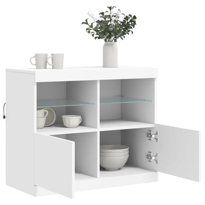 Senkki LED-valoilla valkoinen 81x37x67 cm