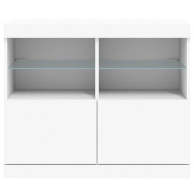 Senkki LED-valoilla valkoinen 81x37x67 cm