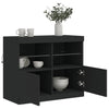 Senkki LED-valoilla musta 81x37x67 cm