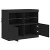 Senkki LED-valoilla musta 81x37x67 cm