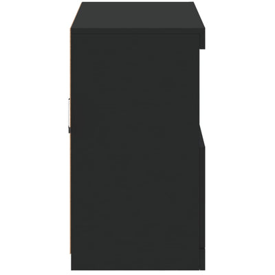 Senkki LED-valoilla musta 81x37x67 cm
