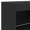 Senkki LED-valoilla musta 81x37x67 cm