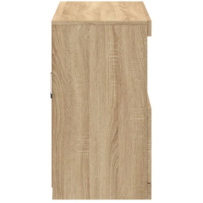 Senkki LED-valoilla Sonoma-tammi 81x37x67 cm