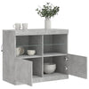Senkki LED-valoilla betoninharmaa 81x37x67 cm