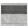 Senkki LED-valoilla betoninharmaa 81x37x67 cm
