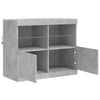 Senkki LED-valoilla betoninharmaa 81x37x67 cm