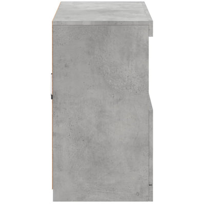 Senkki LED-valoilla betoninharmaa 81x37x67 cm