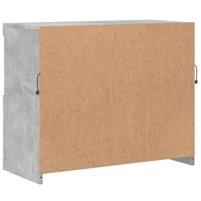 Senkki LED-valoilla betoninharmaa 81x37x67 cm