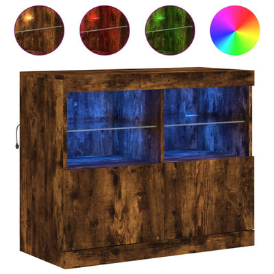 Senkki LED-valoilla savutammi 81x37x67 cm