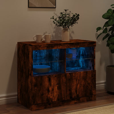 Senkki LED-valoilla savutammi 81x37x67 cm