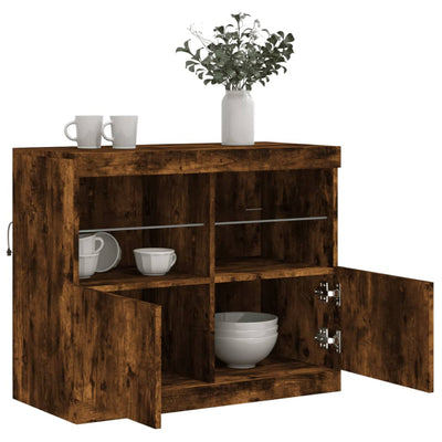 Senkki LED-valoilla savutammi 81x37x67 cm