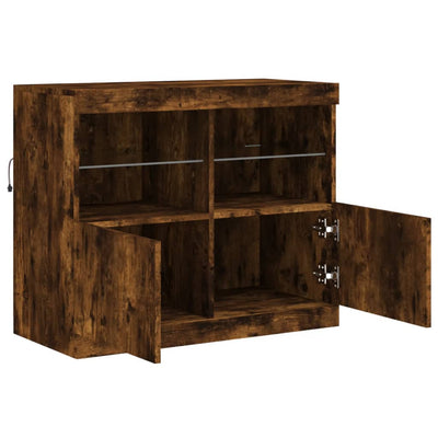 Senkki LED-valoilla savutammi 81x37x67 cm